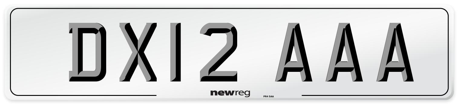 DX12 AAA Number Plate from New Reg